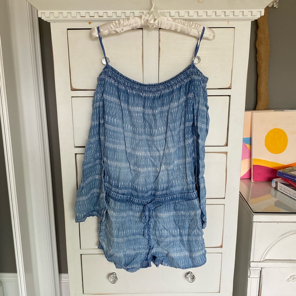 Blue Striped Romper